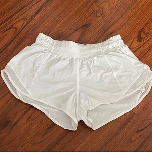 Lululemon White Running Shorts